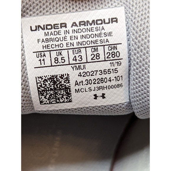 Women's UA Under Armour Charged Pursuit 2 Running Shoes Gray 3022604-101 Sz. 11 - Picture 10 of 10